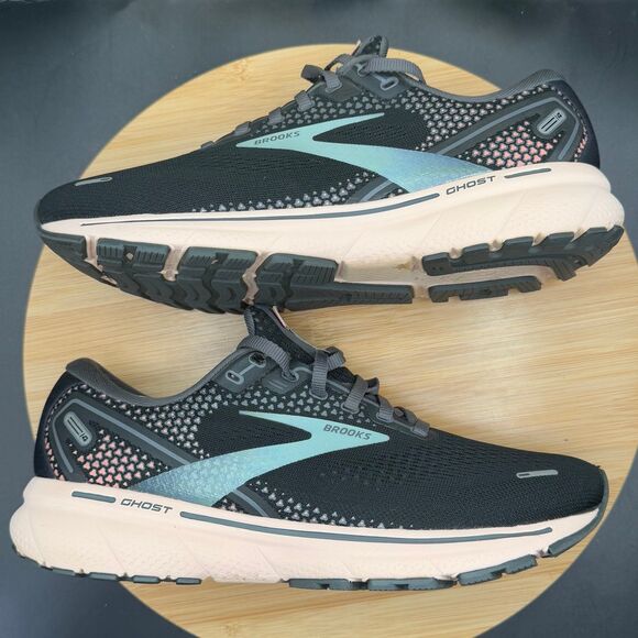 Brooks Ghost 14 Running Shoes Black/Pearl/Peach US Women’s 9.5 B - Picture 3 of 10